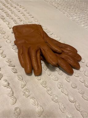 JCrew Leather Cashmere-Lined Gloves